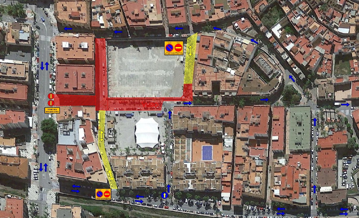 A partir del lunes se cortará la Avenida de Europa norte y Callejón del Virgo y se abrirá la Calle San Juan para acceder a la Avenida de Europa sur.